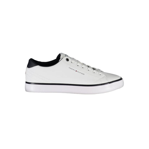 Tommy Hilfiger White Polyester Sneaker Tommy Hilfiger Retail Flare