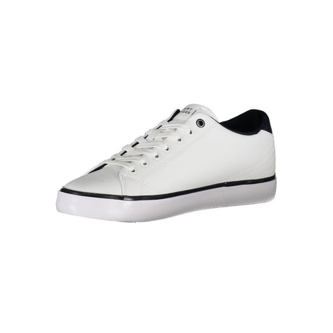 Tommy Hilfiger White Polyester Sneaker Tommy Hilfiger Retail Flare