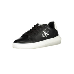 Calvin Klein Black Leather Men Sneaker Calvin Klein Retail Flare