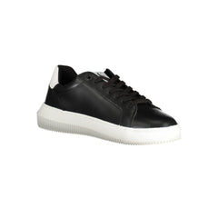 Calvin Klein Black Leather Men Sneaker Calvin Klein Retail Flare