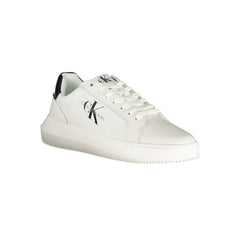 Calvin Klein Sophisticated White Lace-Up Sneakers Calvin Klein Retail Flare