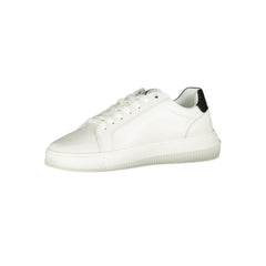 Calvin Klein Sophisticated White Lace-Up Sneakers Calvin Klein Retail Flare
