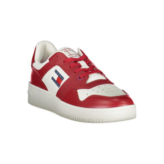 Tommy Hilfiger Pink Leather Men Sneaker Tommy Hilfiger Retail Flare