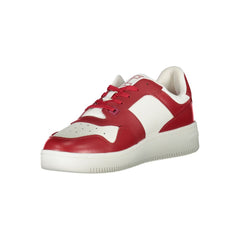 Tommy Hilfiger Pink Leather Men Sneaker Tommy Hilfiger Retail Flare