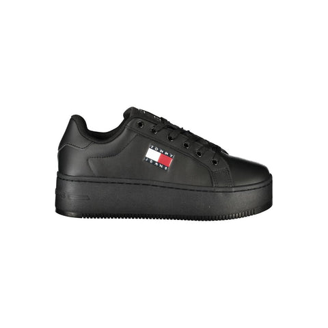 Tommy Hilfiger Black Polyethylene Women Sneaker Tommy Hilfiger Retail Flare