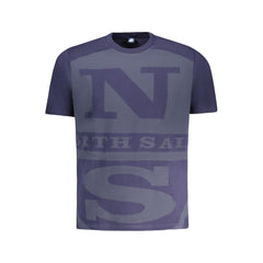 North Sails Blue Cotton Men T-Shirt North Sails Retail Flare