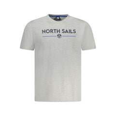 North Sails Gray Cotton Men T-Shirt North Sails Retail Flare