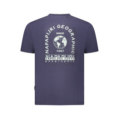 Napapijri Blue Cotton Men T-Shirt Napapijri Retail Flare