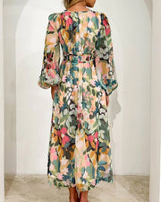 Jessica | Elegant Floral V-Neck Dress