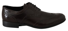 Dolce & Gabbana Elegant Brown Leather Oxford Flats - Retail Flare