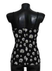 Dolce & Gabbana Elegant Black Daisy Floral Lace Chemise Dress - Retail Flare