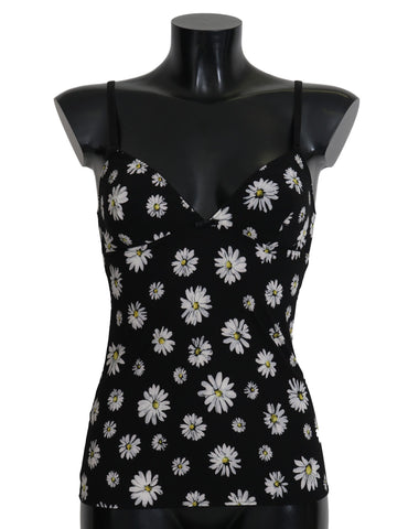 Dolce & Gabbana Elegant Black Daisy Floral Lace Chemise Dress - Retail Flare