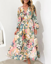 Jessica | Elegant Floral V-Neck Dress