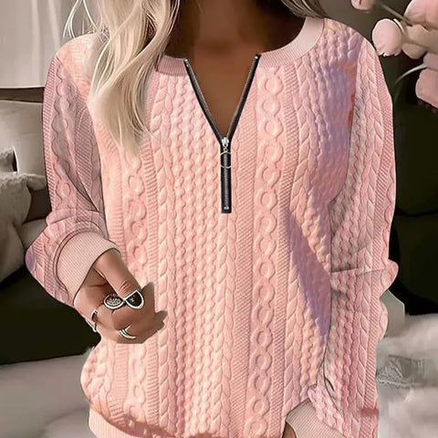 AURORA™ | Luxe Sweater with Zip - Retail Flare