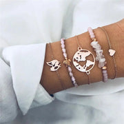 Bohemian Bracelets & Bangles Set | Close-up View | Intricate Beadwork & Metallic Accents