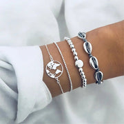 Bohemian Bracelets & Bangles Set | Vintage Bead Boho Charm | Multilayer Bohemian Jewelry