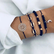 Bohemian Bracelets & Bangles Set | Gold & Silver Mix | Unique Jewelry Piece