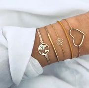 Bohemian Bracelets & Bangles Set | Adjustable Fit | Comfortable Everyday Wear