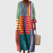 Sierra™ | Bold Multicolor Patch Dress
