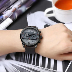 Executive Leather Band Quartz Chronograph