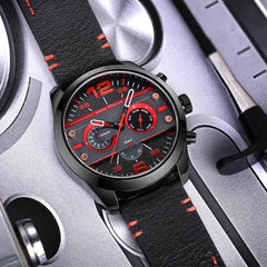 Executive Leather Band Quartz Chronograph