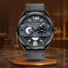 Executive Leather Band Quartz Chronograph