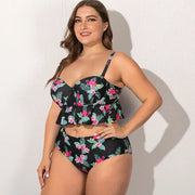 Woman split boxer bikini