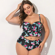 Woman split boxer bikini