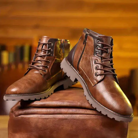 Jethro™ | Raw Leather Boots - Retail Flare