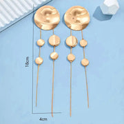 Leopard Print Disc Long Tassel Earrings | All Colors | Fashion Jewelry