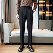 Loose Cropped Pants Draping Wide - leg Suit Pants Men's Fashion