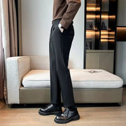 Loose Cropped Pants Draping Wide - leg Suit Pants Men's Fashion