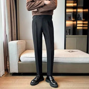 Loose Cropped Pants Draping Wide - leg Suit Pants Men's Fashion
