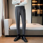 Loose Cropped Pants Draping Wide - leg Suit Pants Men's Fashion