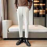 Loose Cropped Pants Draping Wide - leg Suit Pants Men's Fashion