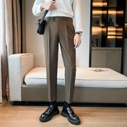 Loose Cropped Pants Draping Wide - leg Suit Pants Men's Fashion
