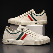 Logan | Retro Stripe Knit Sneakers