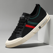 Logan | Retro Stripe Knit Sneakers