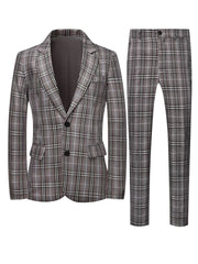 Men's Classic Check Blazer And Pants Set