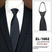 Men's Formal Wear Business Zipper Tie - free