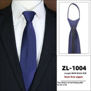 Men's Formal Wear Business Zipper Tie - free