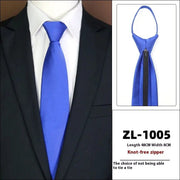 Men's Formal Wear Business Zipper Tie - free