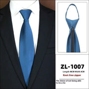 Men's Formal Wear Business Zipper Tie - free