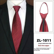 Men's Formal Wear Business Zipper Tie - free