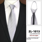 Men's Formal Wear Business Zipper Tie - free