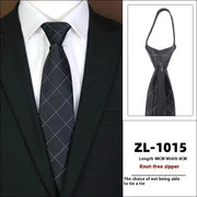 Men's Formal Wear Business Zipper Tie - free