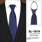 Men's Formal Wear Business Zipper Tie - free