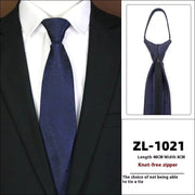 Men's Formal Wear Business Zipper Tie - free