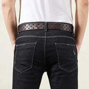 Men's Genuine Leather Pure Cowhide Retro Youth All - matching Jeans Belt