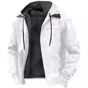 Men's Hooded Zipped Cotton - padded Jacket
